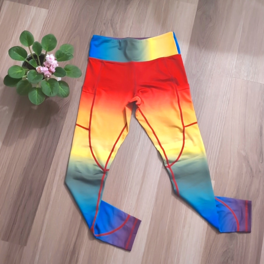 Curves N Combat Boots Rainbow 7/8 Leggings
